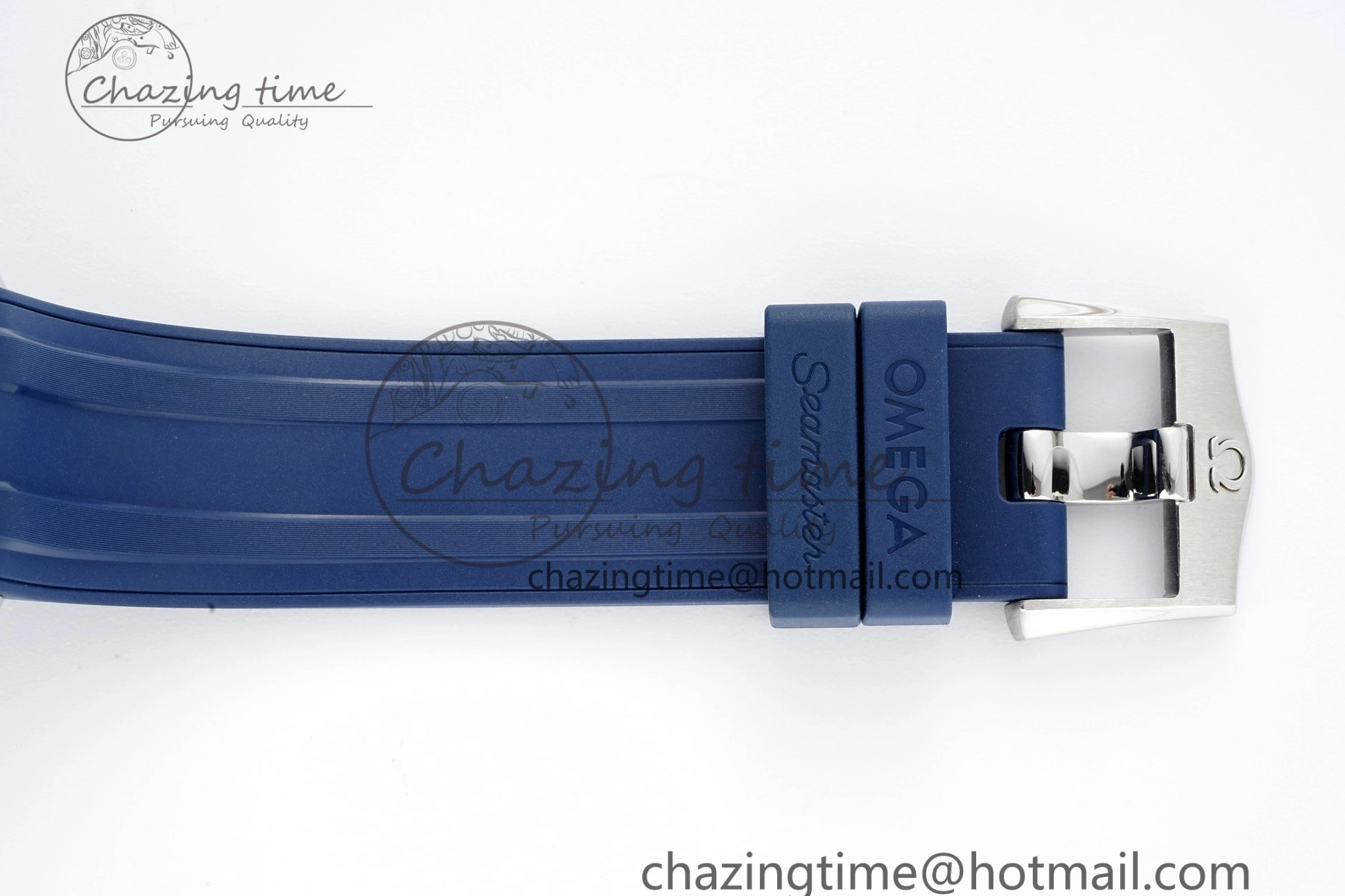 0328 Fashionable Seamaster Diver 300M ZF 1:1 Best Edition Blue Ceramic Blue Dial on Blue Rubber Strap A 7822